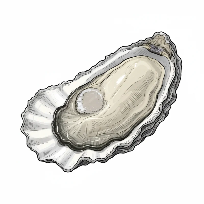 Hawk's Point oyster illustration