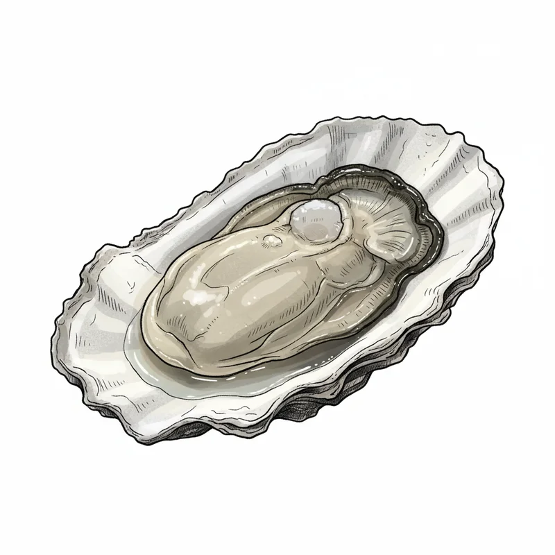 Henderson Inlet oyster illustration