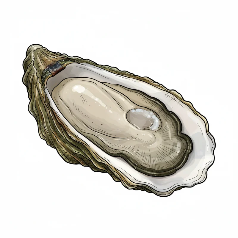 Hog Island Atlantic oyster illustration