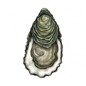 Hog Island Atlantic oyster illustration