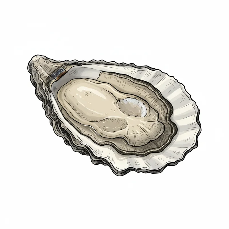 Hog Island Cliffside oyster illustration