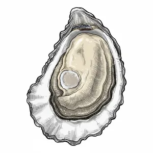 Hog Island Cliffside oyster illustration