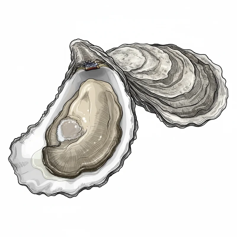 Hollywood oyster illustration