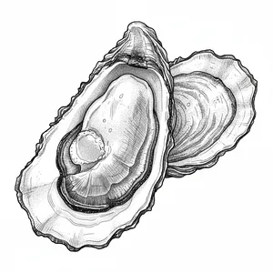 Hollywood oyster illustration