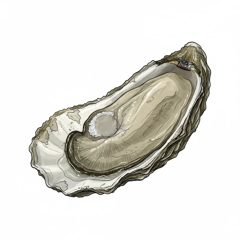 Hurricane Island oyster illustration