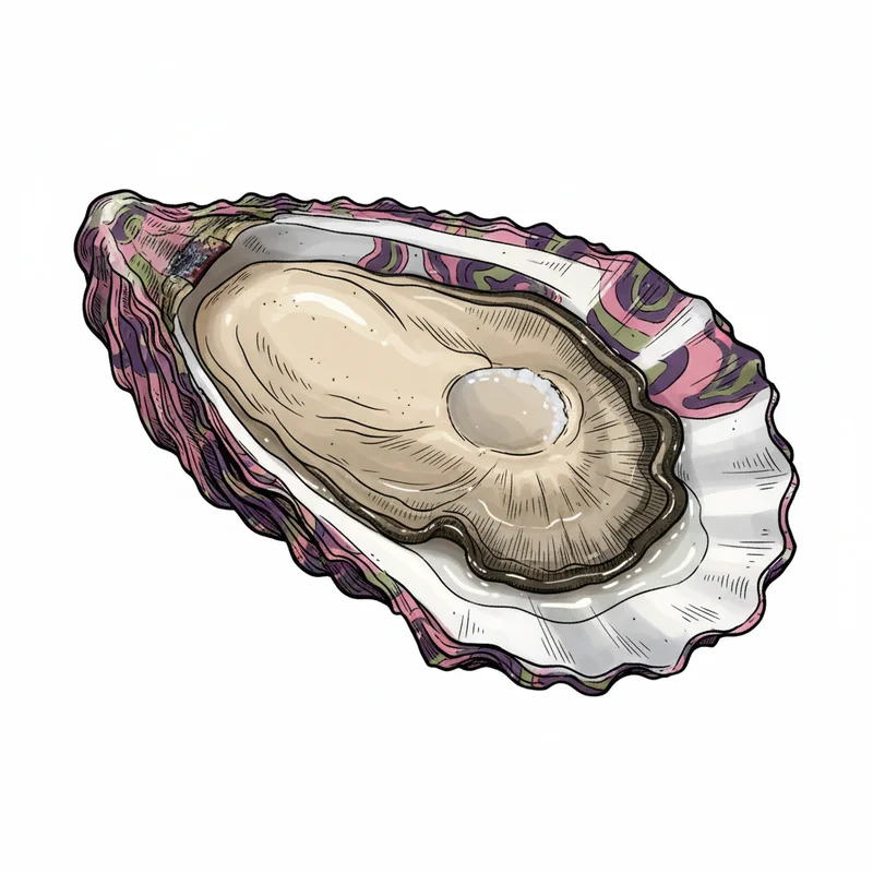 Imperial Eagle Channel oyster illustration