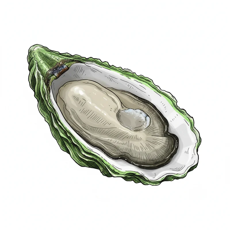 Irish Point oyster illustration