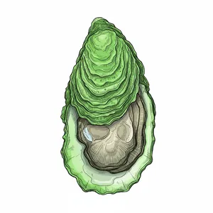 Irish Point oyster illustration