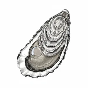 Island Creek oyster illustration