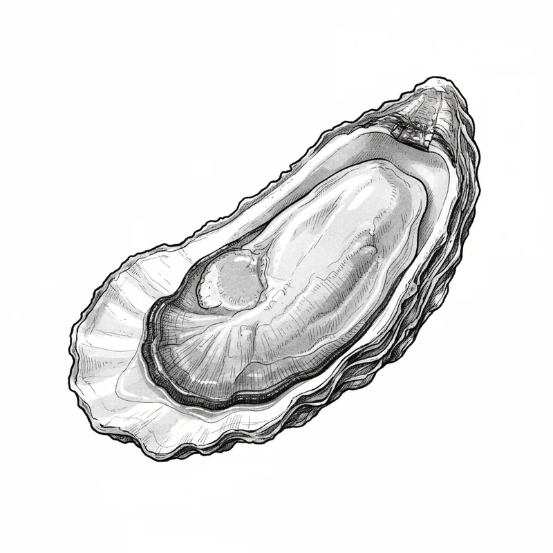 Isle Dauphine oyster illustration
