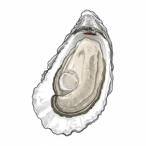 Katama Bay oyster illustration