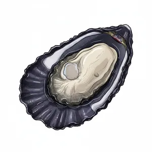 Kusshi oyster illustration