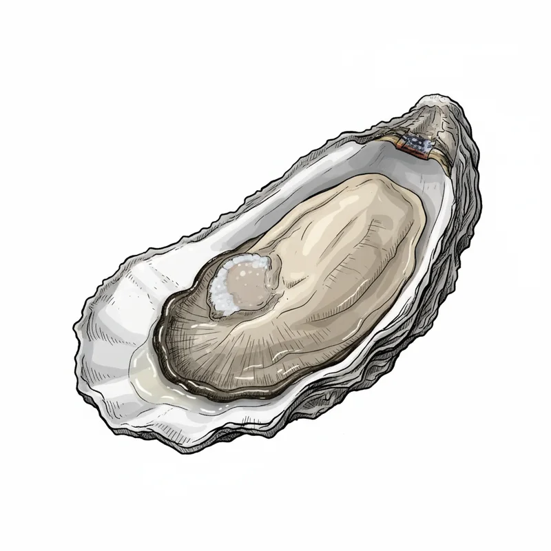 Lady's Island oyster illustration