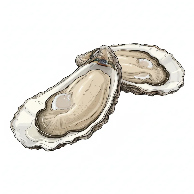 Little Island oyster illustration