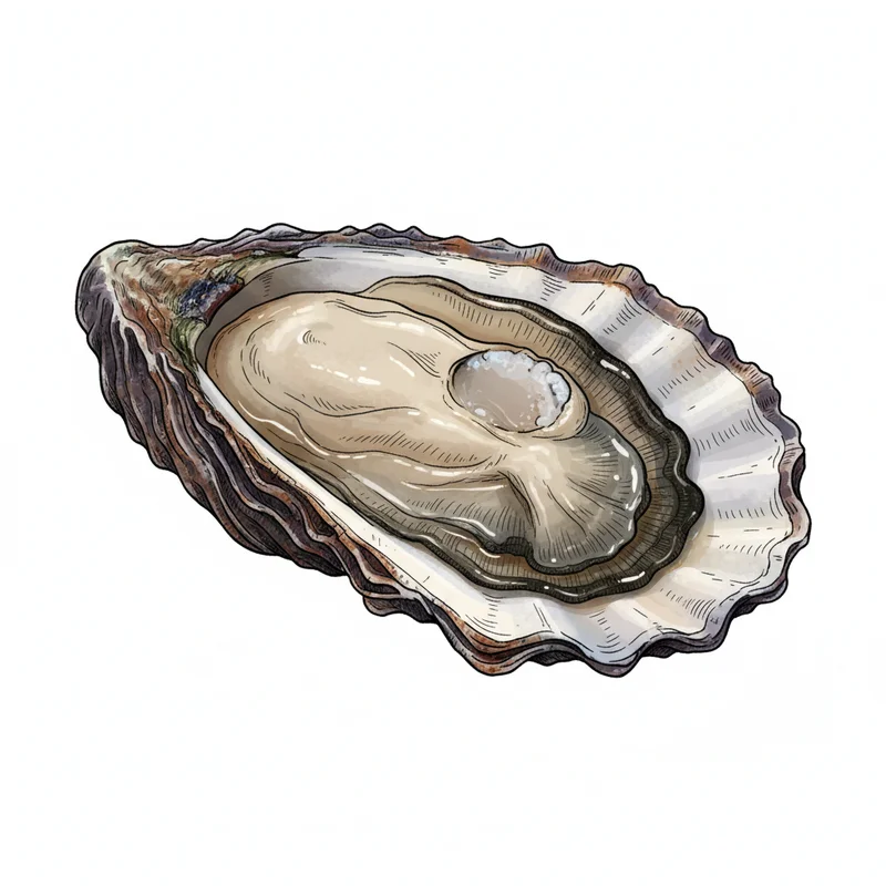 Little Skookum oyster illustration