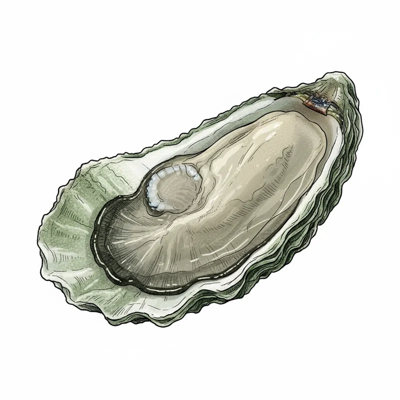 Malagash Thrumcap oyster illustration