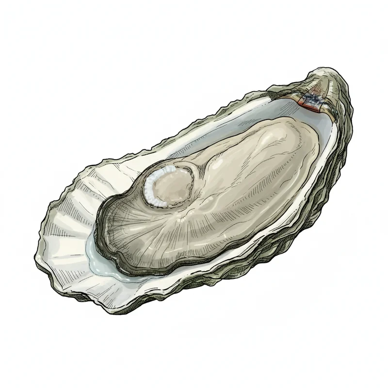 Martha's Vineyard oyster illustration
