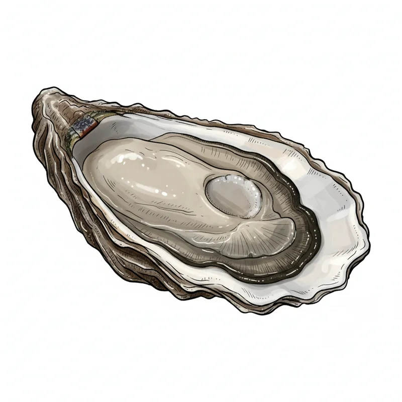 Narragansett oyster illustration