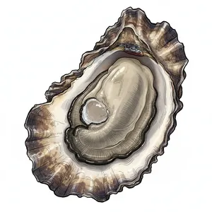 Netarts Bay oyster illustration