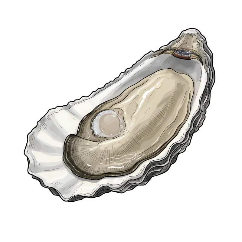 Okeover oyster illustration