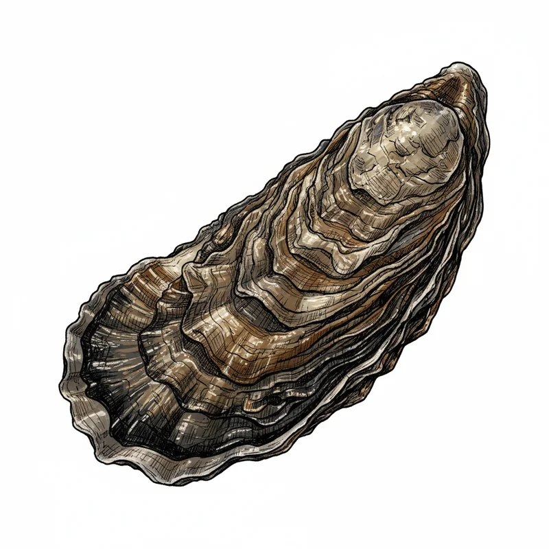 Oysterponds oyster illustration