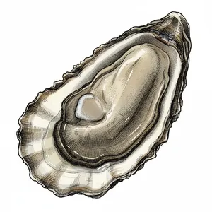 Oysterponds oyster illustration