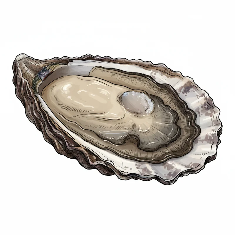 Oysterville Select oyster illustration