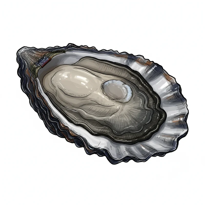 Pearl Bay oyster illustration