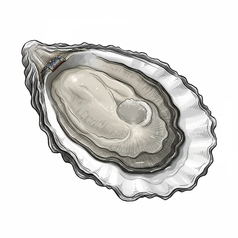 Pebble Cove oyster illustration