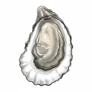 Pebble Cove oyster illustration