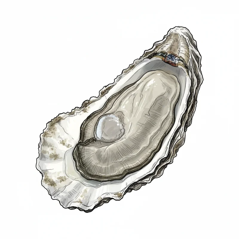 Pemaquid oyster illustration
