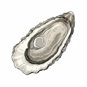 Pemaquid oyster illustration