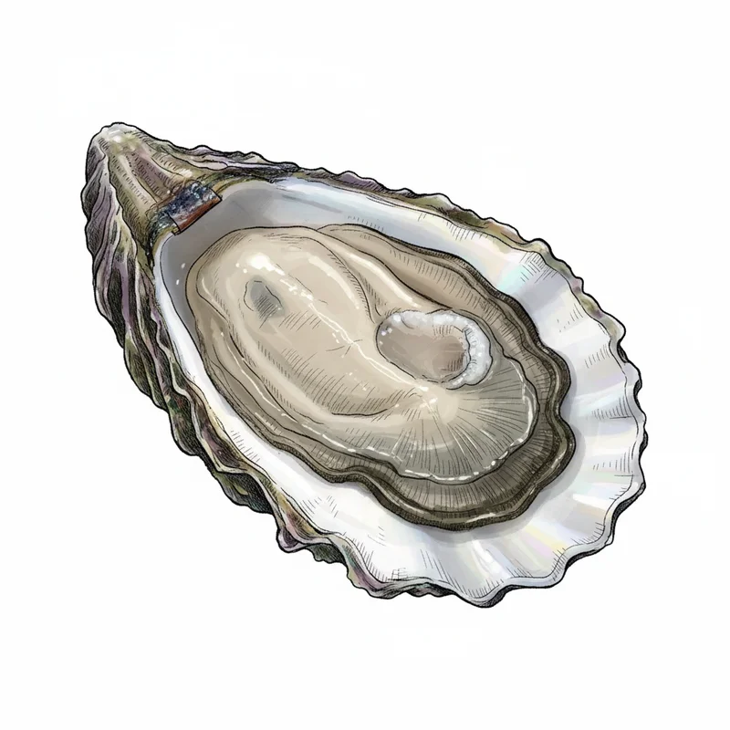 Penn Cove oyster illustration