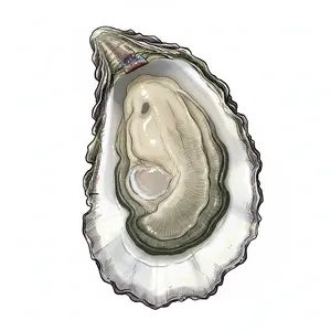 Penn Cove oyster illustration