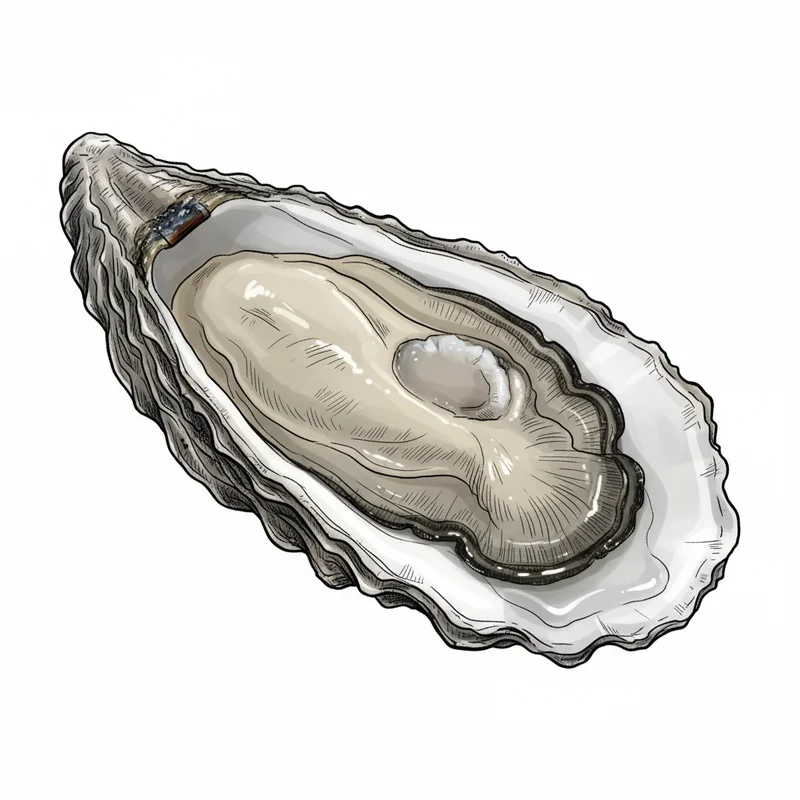 Pepper Grove oyster illustration