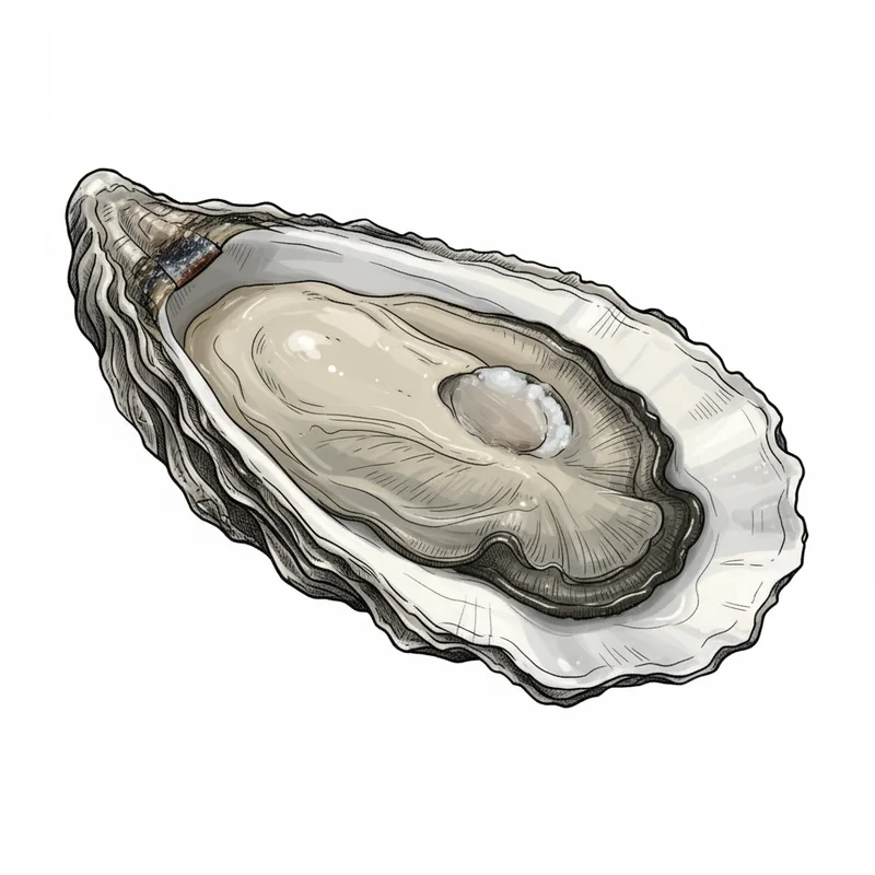 Pine Island oyster illustration
