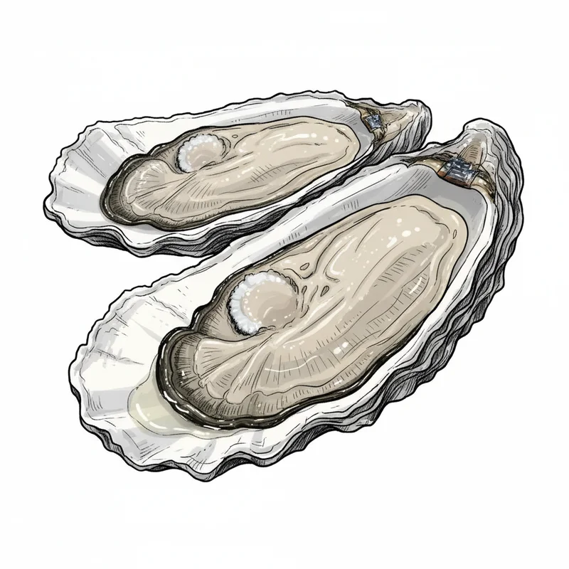 Potomac Whitecap oyster illustration