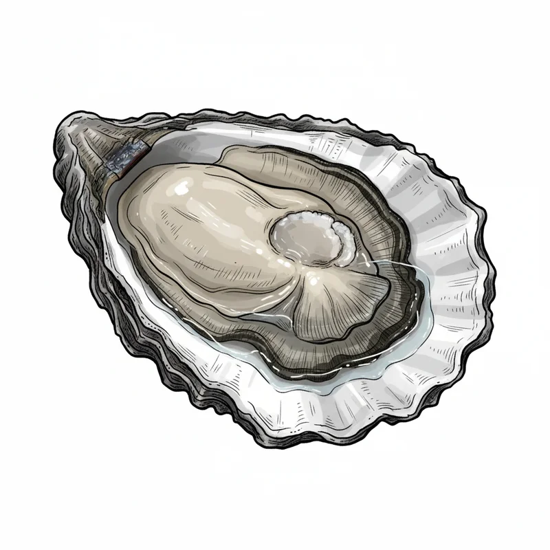 Quilcene oyster illustration