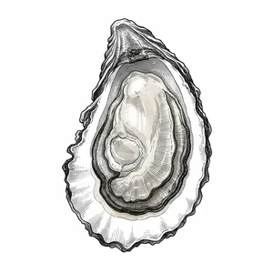 Quilcene oyster illustration