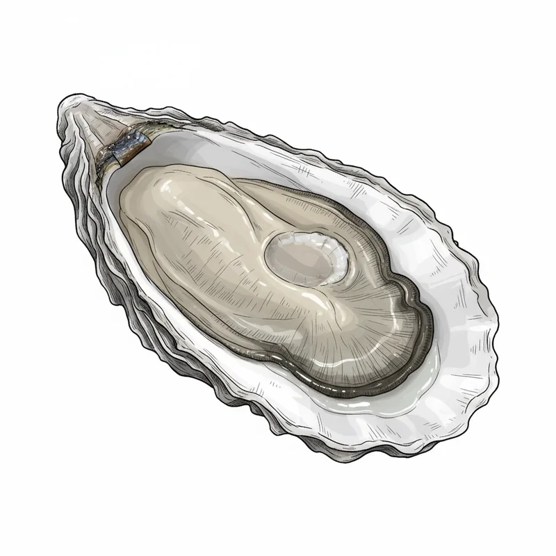 Robins Island oyster illustration