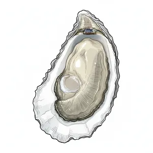 Robins Island oyster illustration