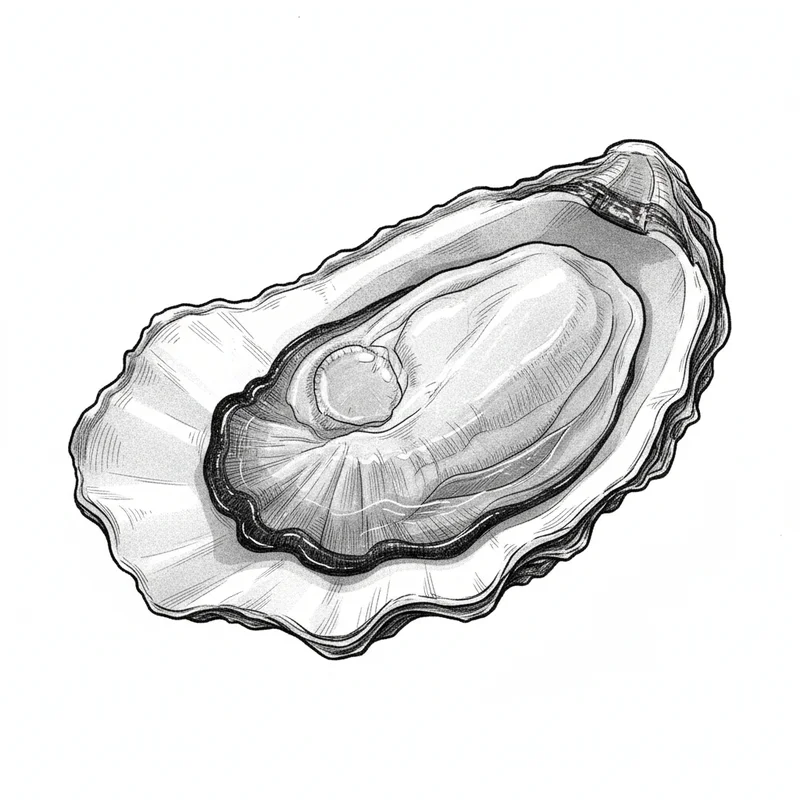 Royal Miyagi oyster illustration