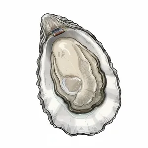 Royal Miyagi oyster illustration