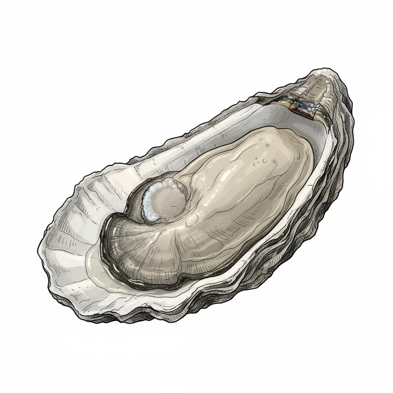 Saddle Rock oyster illustration