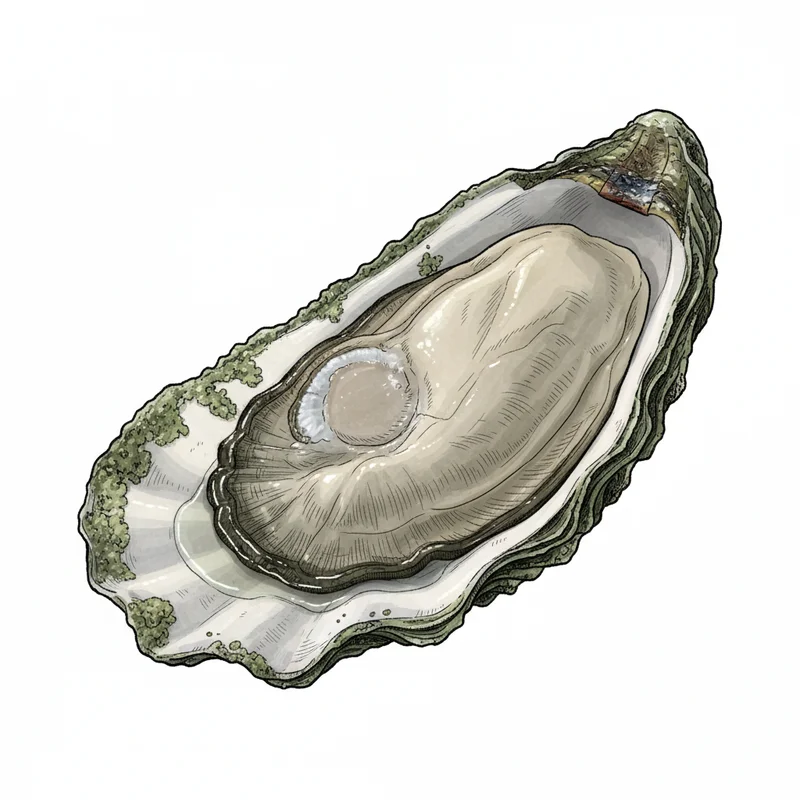 Samish Bay oyster illustration