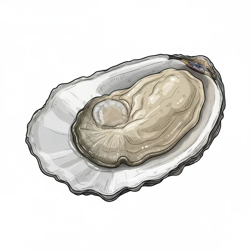 Shoal Bay Flat oyster illustration