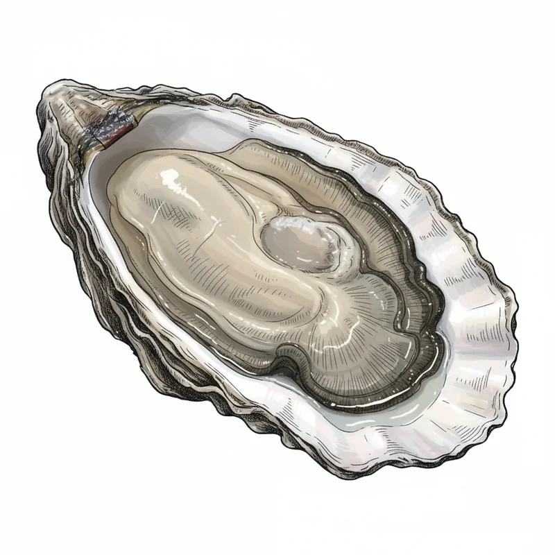 Sister Point oyster illustration