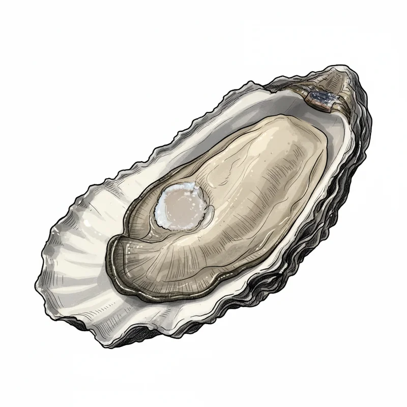 Skookum oyster illustration