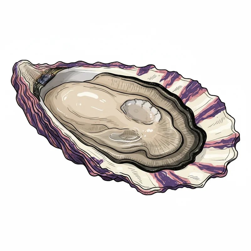 Snow Creek oyster illustration