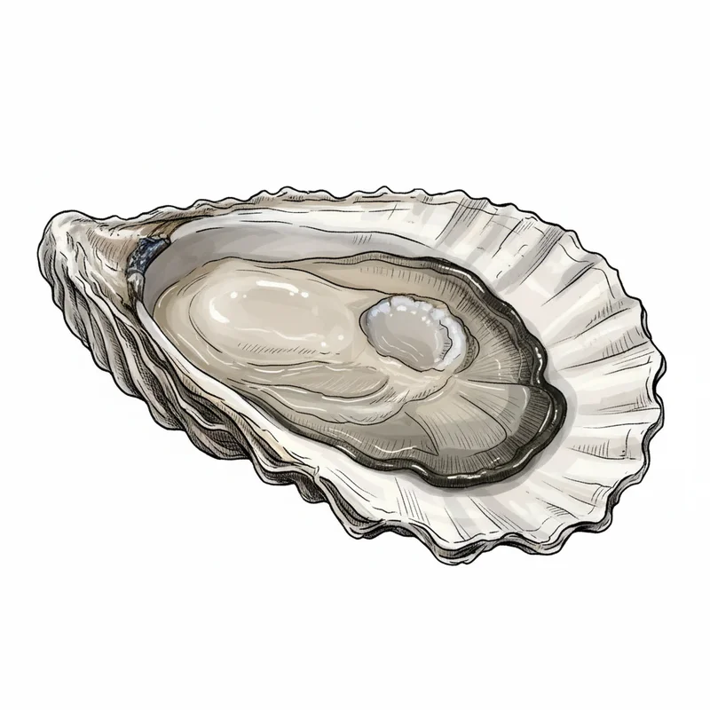 Sunset Beach oyster illustration
